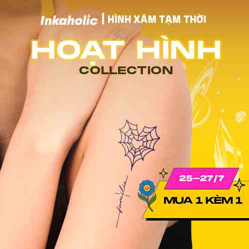 [ HOẠT HÌNH COLLECTION ] Hình xăm dán tạm thời 15 ngày Inkaholic - xăm giả đẹp & ngầu y xăm thật, chống nước 100