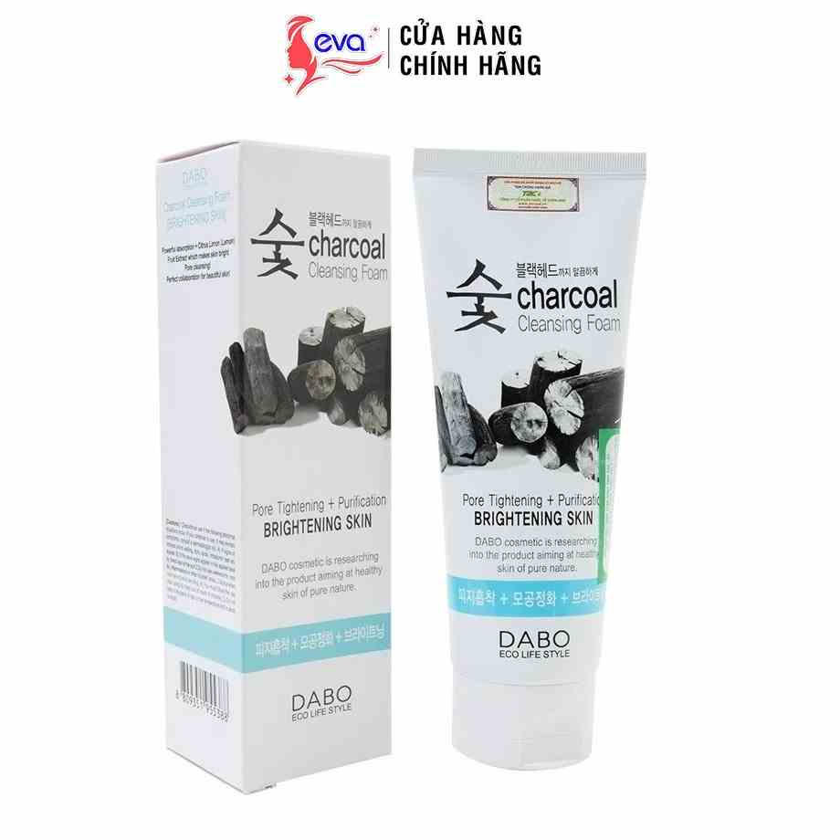 [Mã ICBFRI15 giảm 10% đơn 0đ] Sữa Rửa Mặt Than Hoạt Tính thải độc da Dabo Charcoal Foam Cleanser 150ml