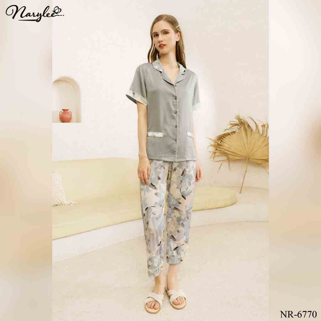 PYJAMA MẶC NHÀ CHẤT LỤA SATIN CAO CẤP THƯƠNG HIỆU NARYLEE CHÍNH HÃNG