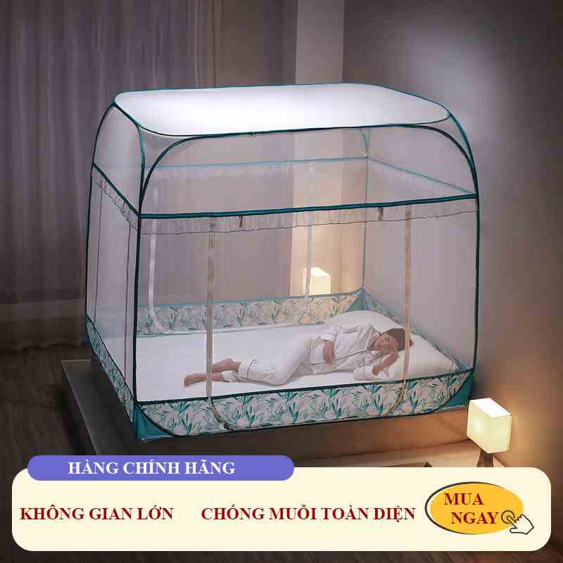 Màn Chụp Tự Bung Đỉnh Nhọn Cao Cấp - Mùng Chụp Tự Động Gấp Gọn 1m6-1m8-2m  Bảo Hành 1 Năm