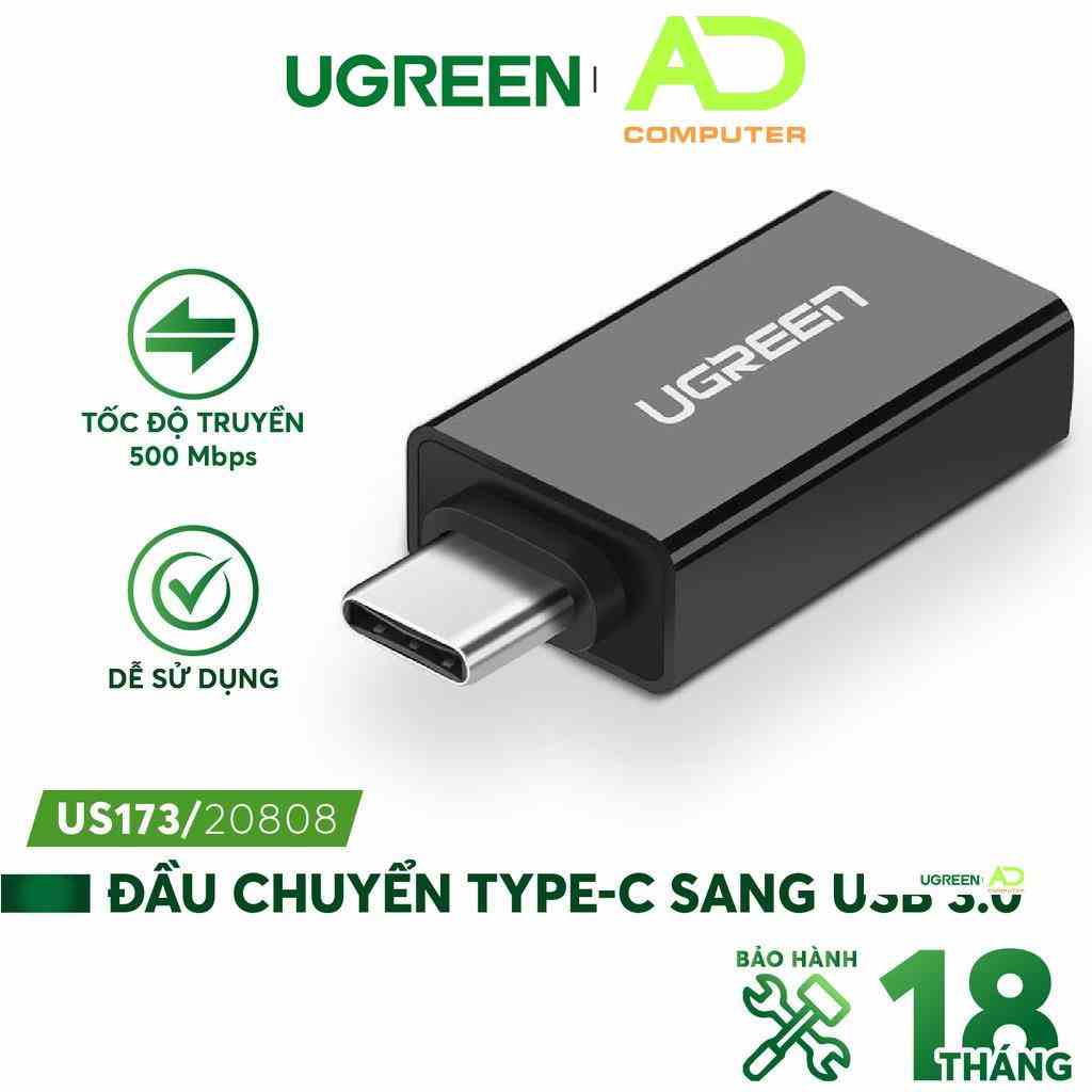 [Mã BMLTB35 giảm đến 35K đơn 99K] Cáp sạc và truyền dữ liệu UGREEN US165 2 in 1 dòng tối đa 2.4A, giao diện + Micro USB