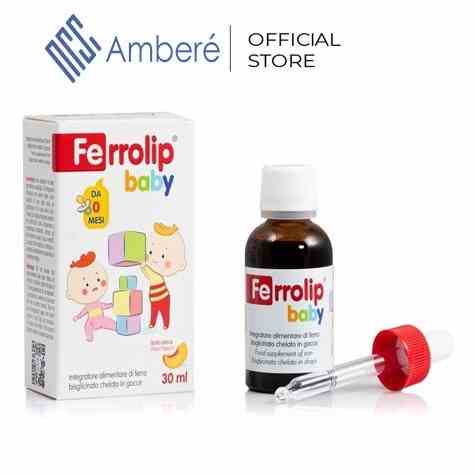 Siro Uống Ferolip Brauer sắt hữu cơ nhỏ giọt nhập khẩu Italy lọ 30 ml