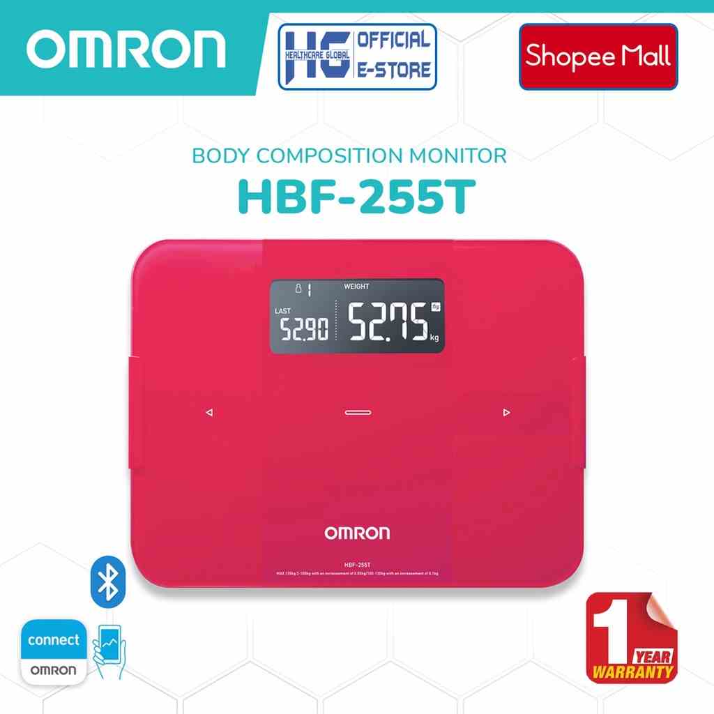 Máy Đo Thành Phần Cơ Thể OMRON HBF-255T | Đo Cân Nặng, Phân Tích Lượng Mỡ, Chỉ Số Khối Cơ Thể, Kết Nối Điện Thoại