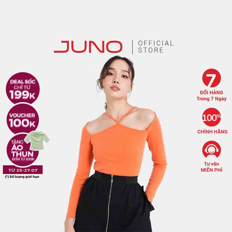 Áo Thun Nữ Thời Trang Dáng Ôm JUNO Cut Out Vai JNATH003