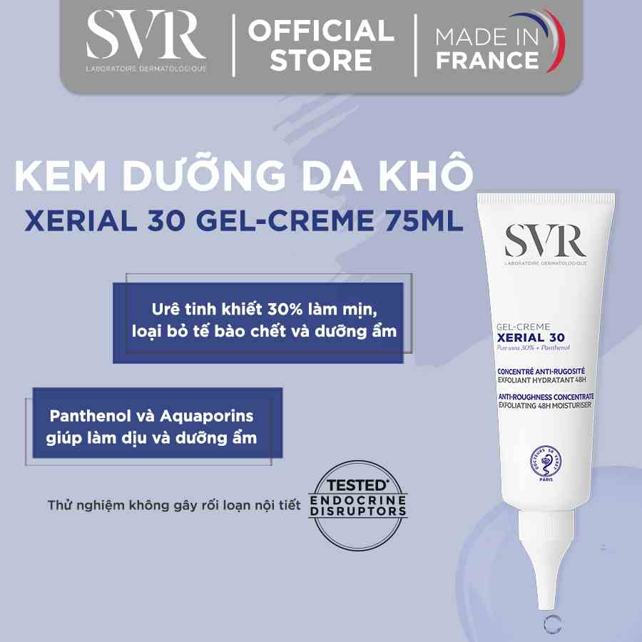 Kem dưỡng da, giữ ẩm dành cho da rất khô và da thô sần SVR XERIAL 30 Creme 75ml