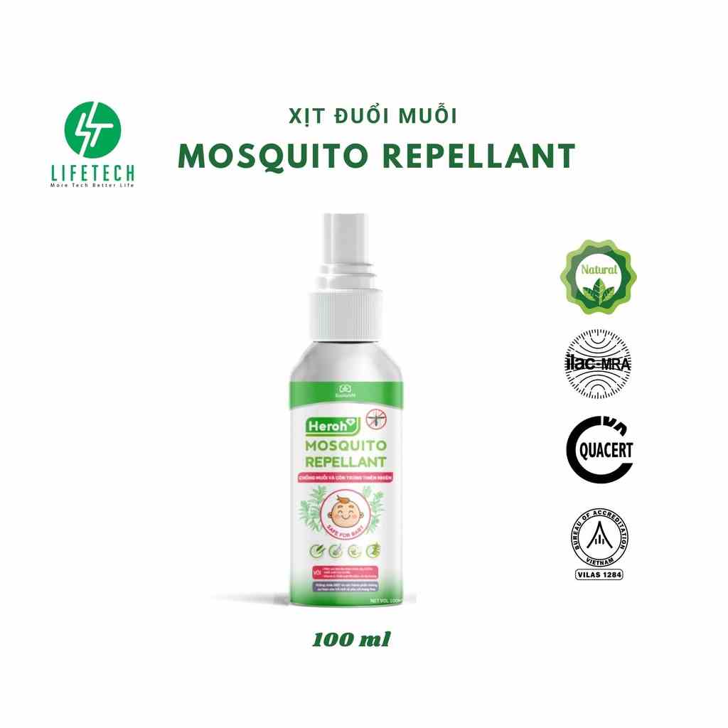 Xịt chống muỗi và côn trùng Mosquito Repellant EcoAirVn LifetechGroup dung tích 100ml