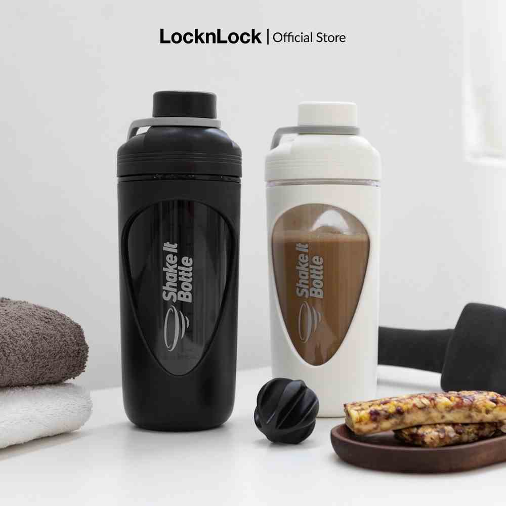 Bình lắc BALANCE SHAKE IT Lock&Lock 800ml HAP949 2 màu ( trắng,đen )