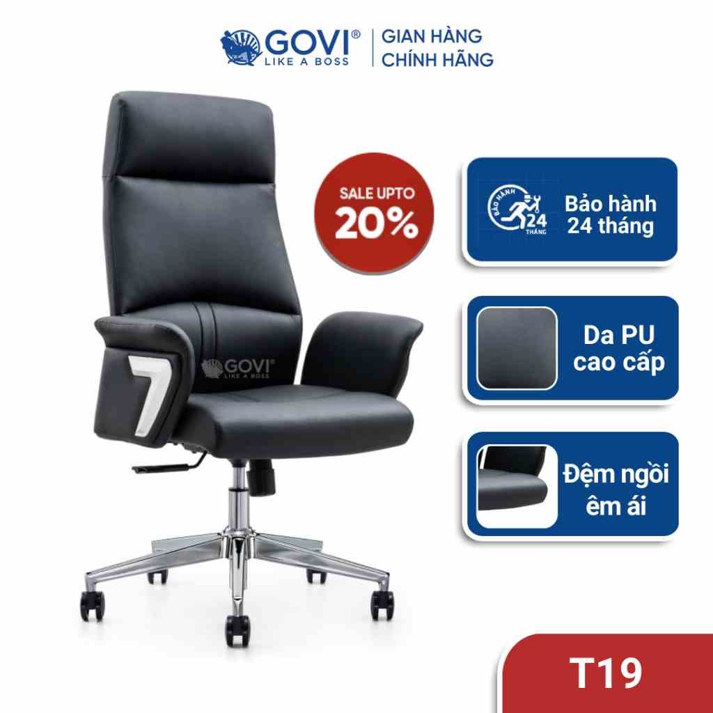 Ghế giám đốc da Govi PU Titan T19