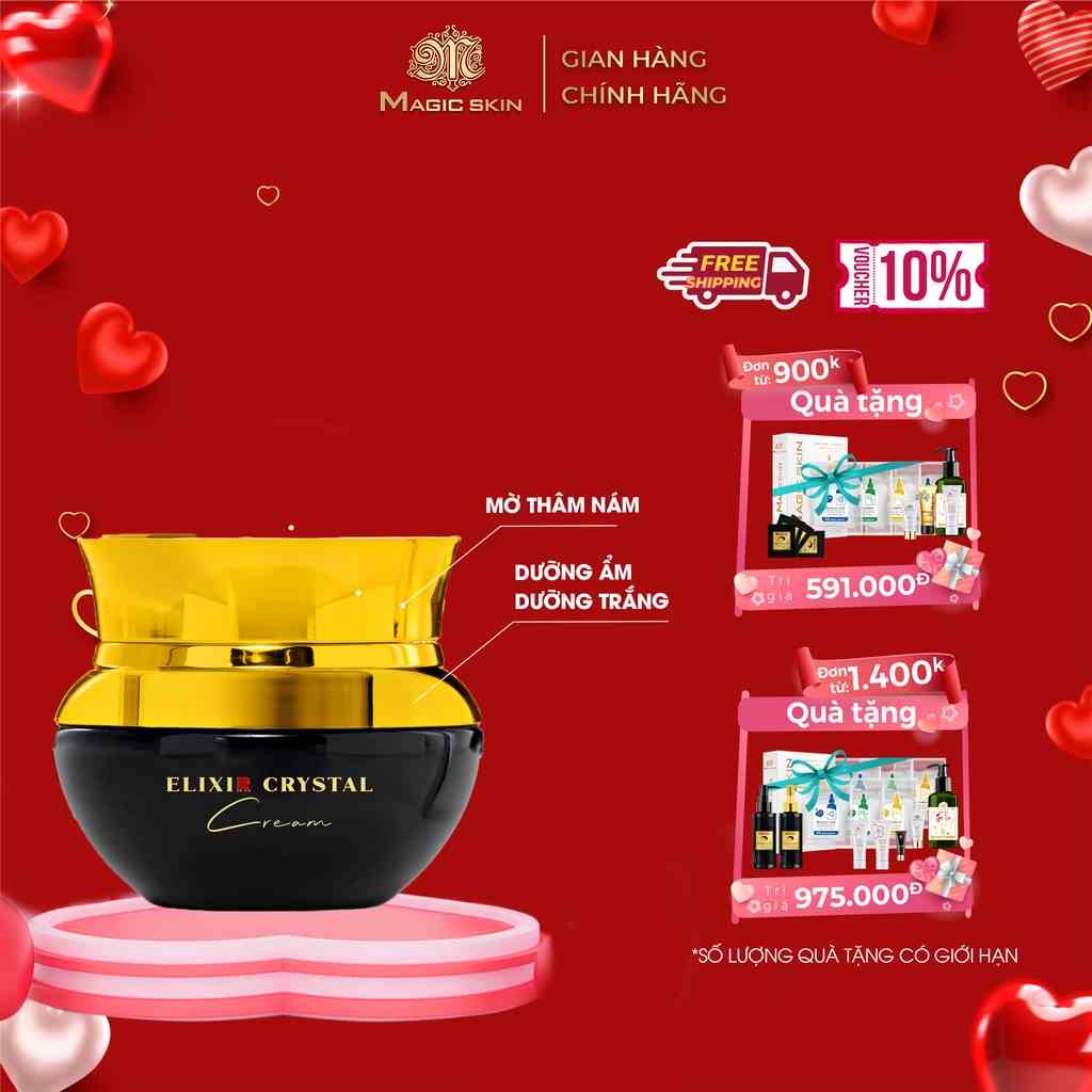 Kem ngọc trai dưỡng da Magic Skin Elixir Crystal Cream