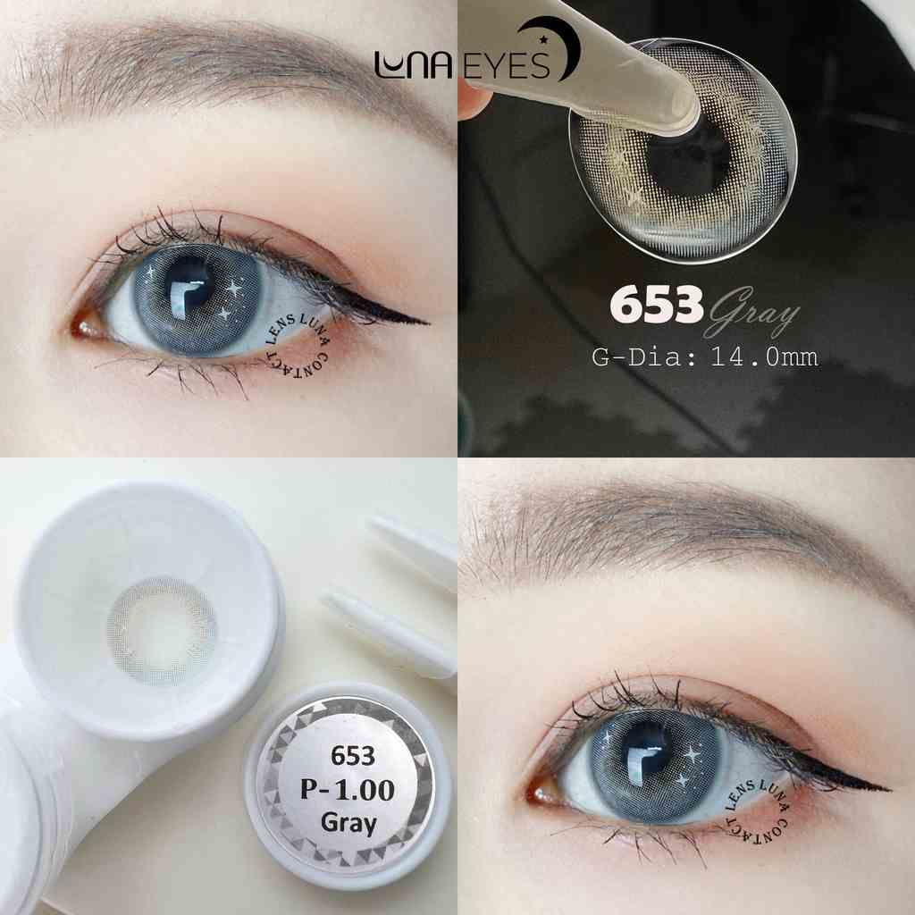 Kính áp tròng LUNA EYES 653 GRAY - Lens size nhỏ