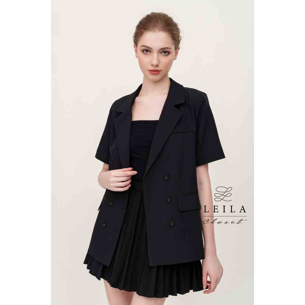 [Mã BMLTB200 giảm đến 100K đơn 499K] Vie blazer ngắn tay Leila closet