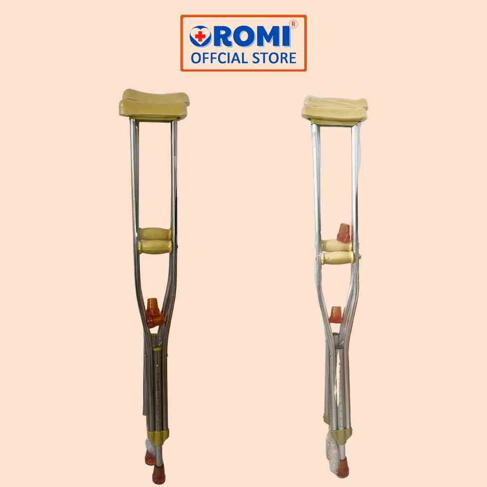 Nạng chống nách OROMI C11/C12 nhập khẩu - Chất liệu inox/nhôm, cao su mềm - Dụng cụ hỗ trợ người khuyết tật