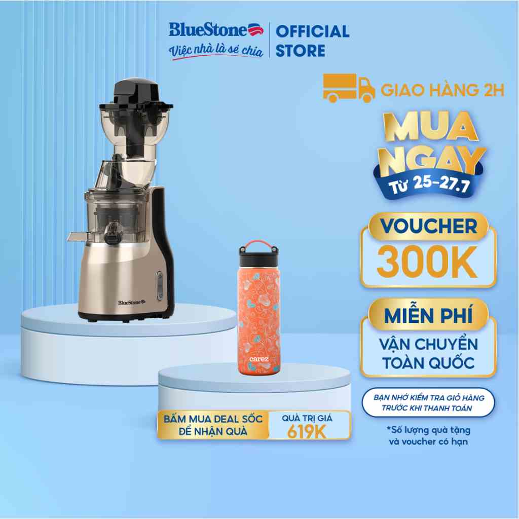 [Mã ELBAU5 giảm 5% đơn 300K] Máy Ép Trái Cây 250W BlueStone SJB-6568