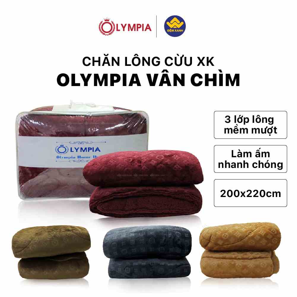 Chăn lông cừu Olympia vân chìm