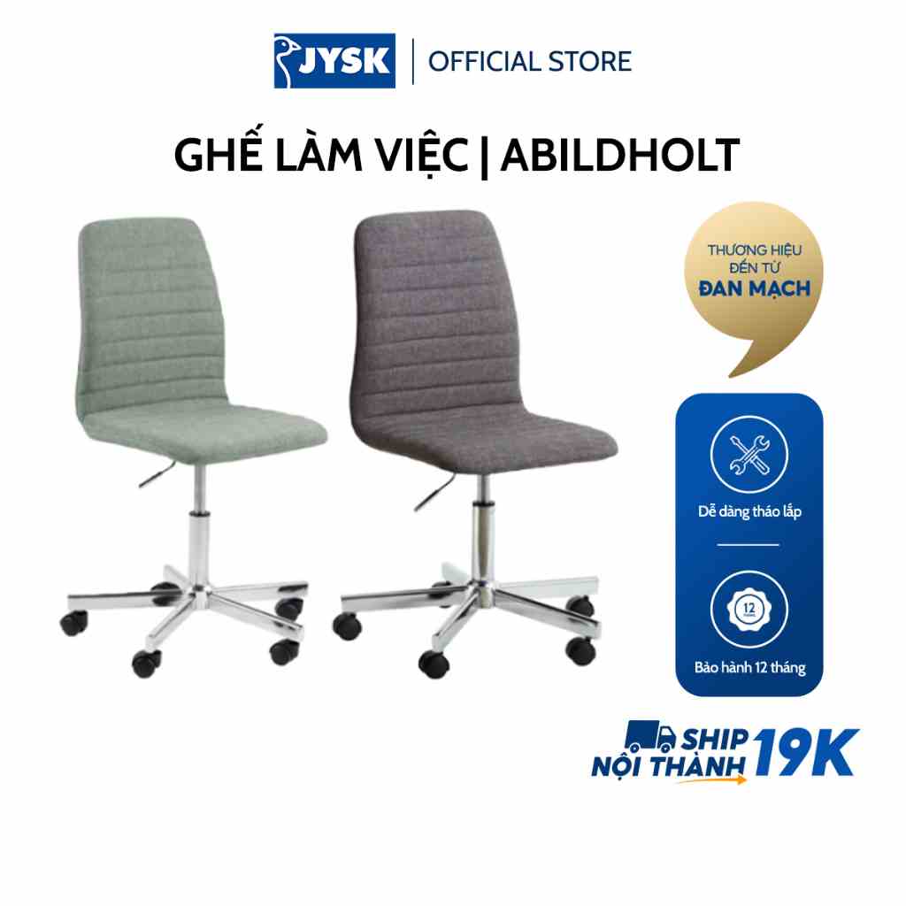 Ghế làm việc | JYSK Abildholt | vải polyester | nhiều màu | R61xS52xC95cm