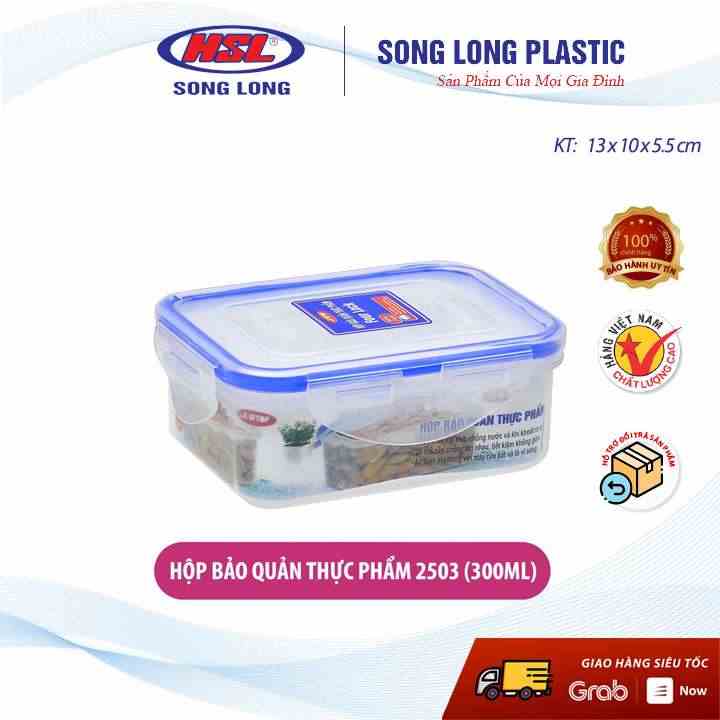 Hộp bảo quản thực phẩm dùng được trong lò vi sóng- 4 lock- các cỡ -Song Long