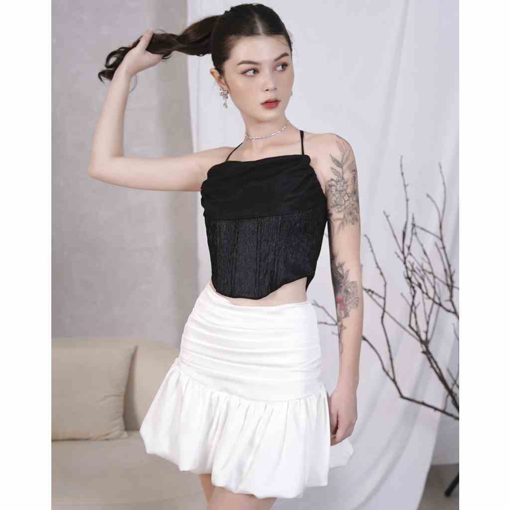 Áo Croptop nữ thiết kế corset nhún ngực - Kakaro Top - GOÛT DE JUN