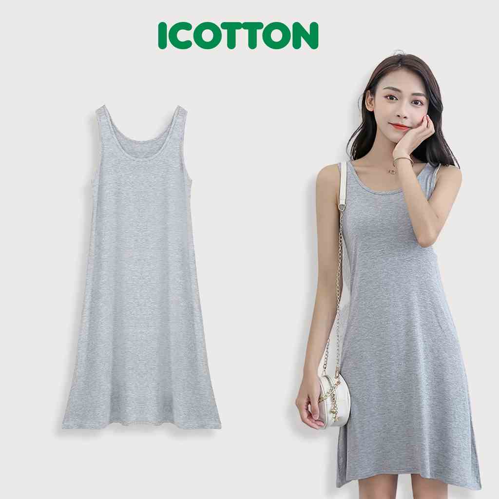 [Mã BMLTB35 giảm đến 35K đơn 99K] Váy xuông body Icotton sát nách vải thun co giãn 4 chiều