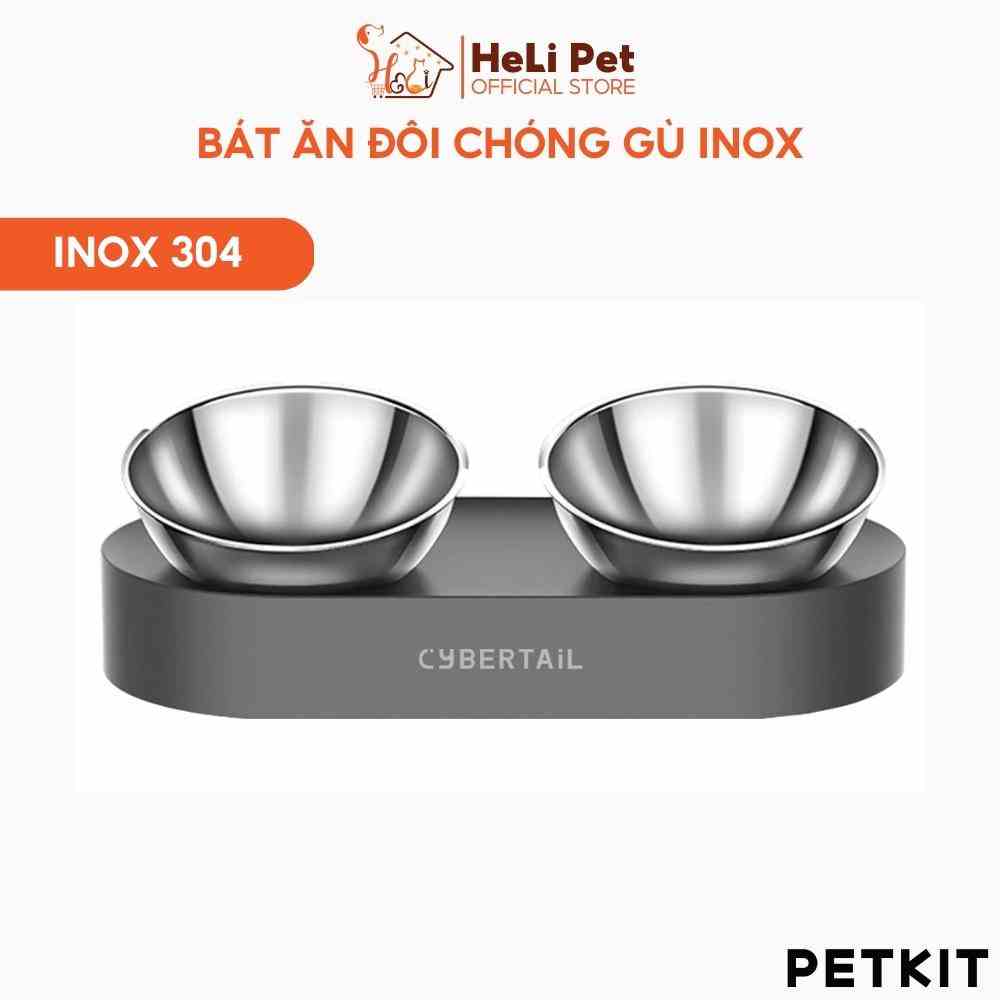 Bát Ăn Đôi, Chén Ăn Chống Gù Cho Chó Mèo PETKIT Nghiêng 15 Độ - HeLiPet