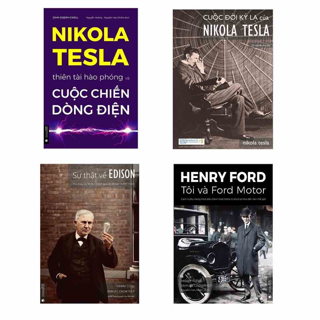 [Mã BMLTA35 giảm đến 35K đơn 99K] Sách - Combo Cuộc chiến Dòng điện (Nikola Tesla - Edison - Henry Ford)