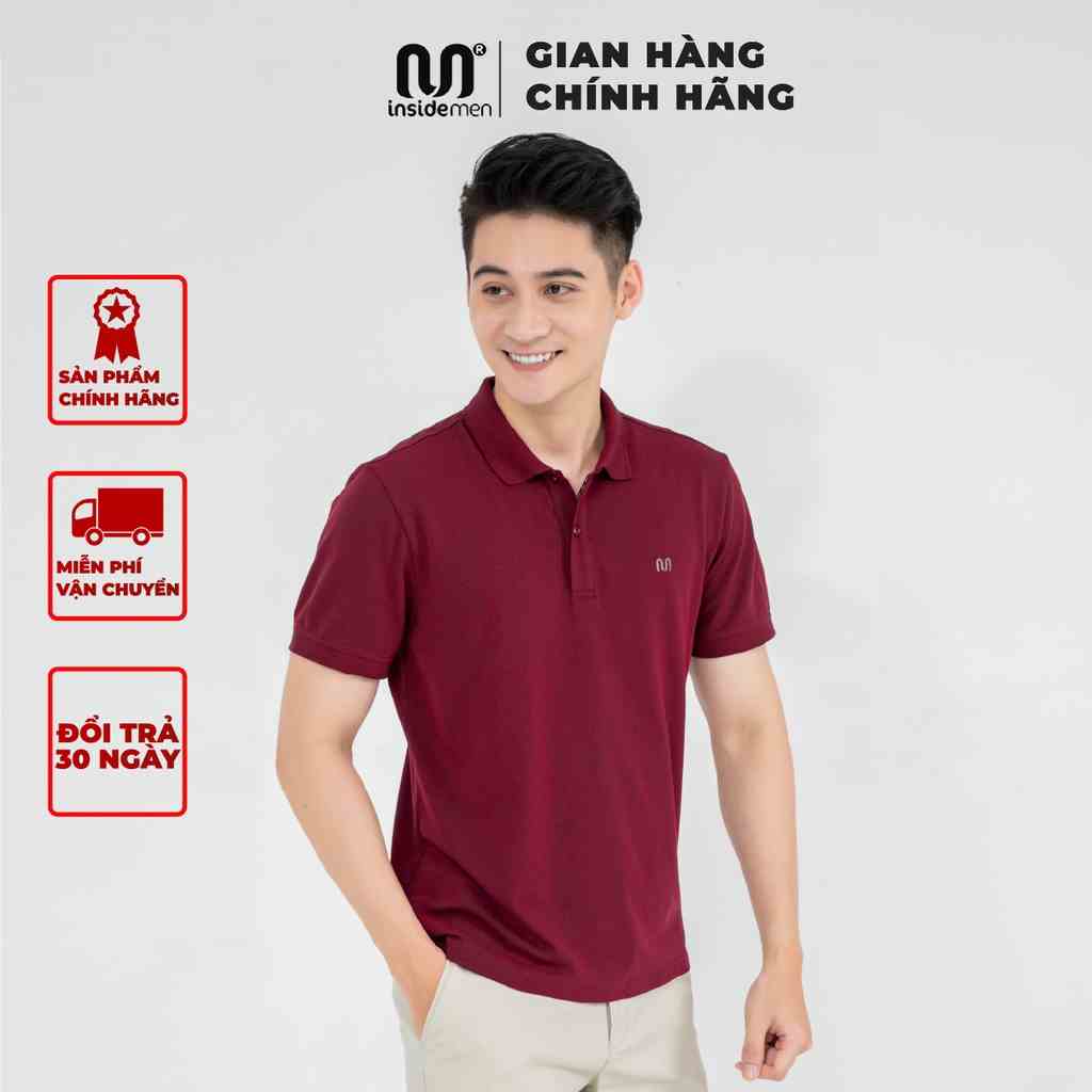 Áo Thun Nam Polo Cổ Bẻ Ngắn Tay INSIDEMEN Dáng Regular Thời Trang Cao Cấp Thoáng Mát Thấm Hút Không Nhăn IPSR02