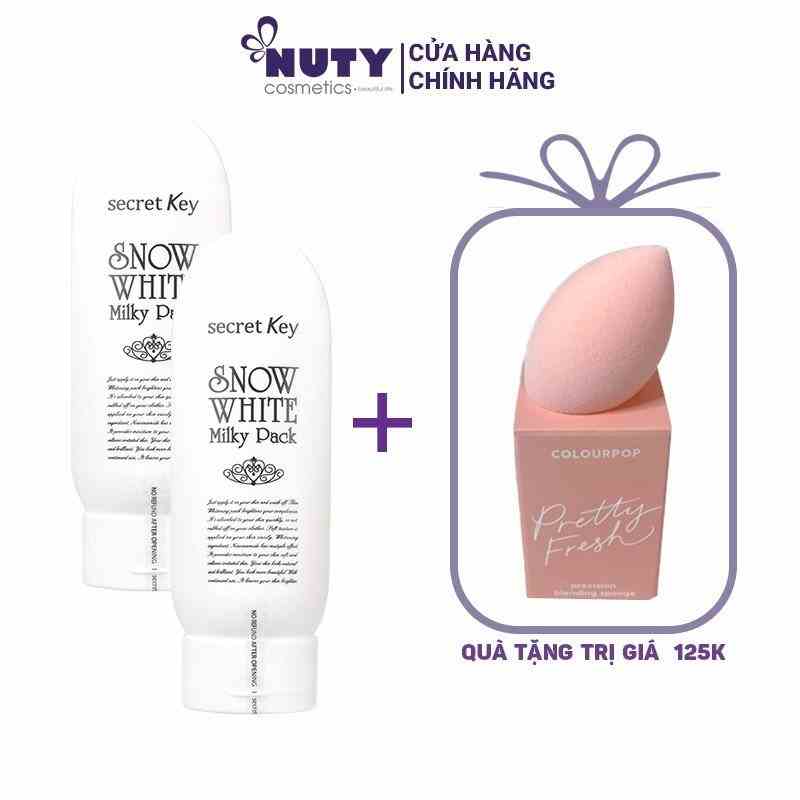 Combo 2 Kem Ủ Trắng Secret Key Snow White Milky Pack (200ml x 2)