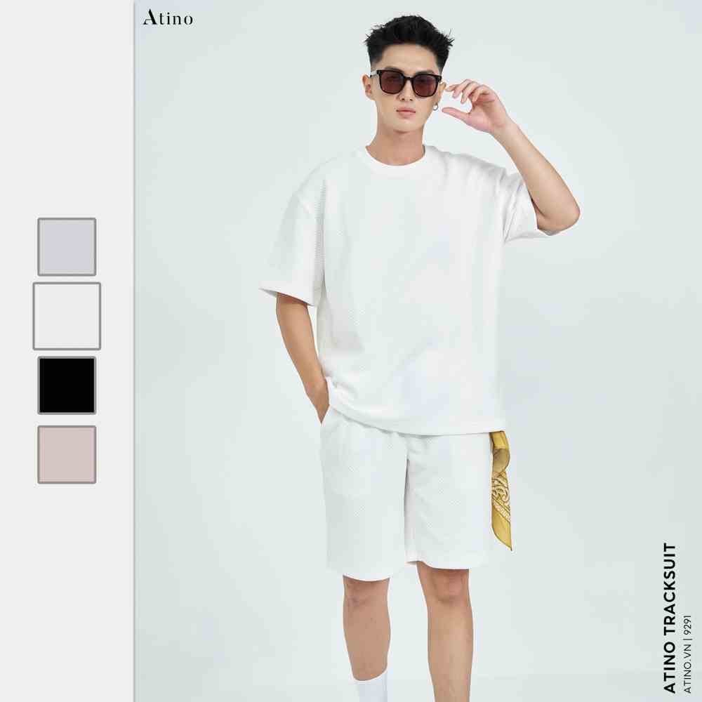 Bộ Set Đồ Thể Thao Nam ATINO Chất Liệu Cotton Thoáng Mát Trẻ Trung Form Loose BTT4.9291