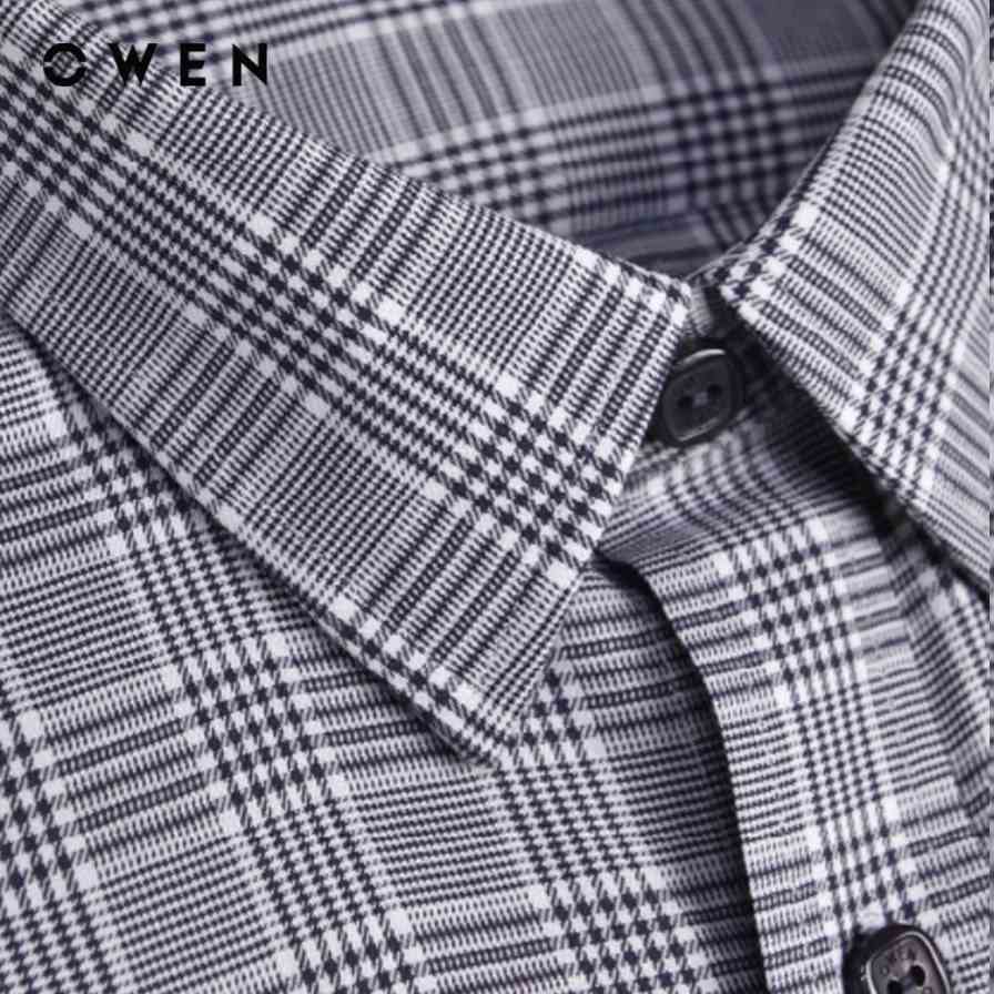 OWEN - Áo sơ mi Nam dài tay Owen dáng Regular Fit màu Tím Xám chất liệu Bamboo - AR22548DT