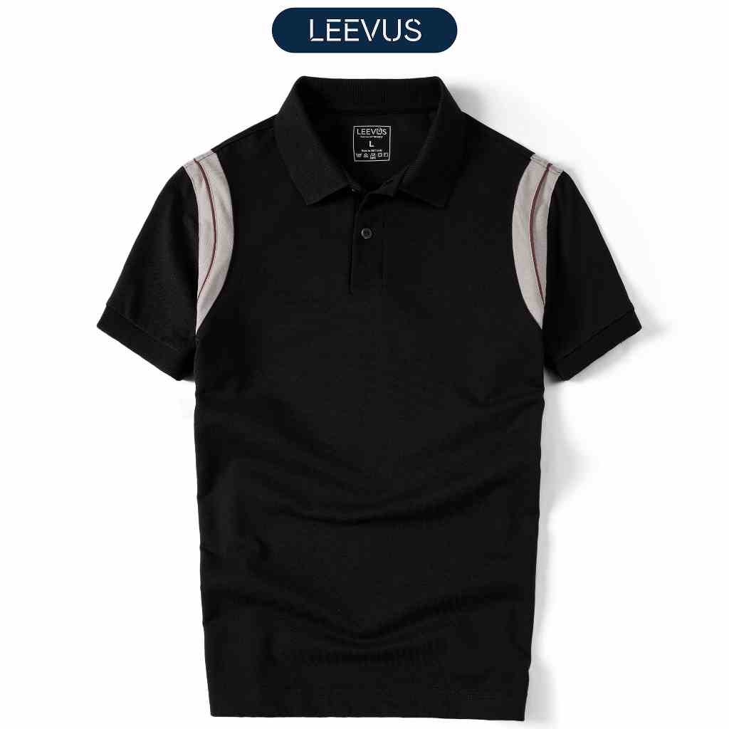 Áo Polo nam BOWKER LEEVUS phối 2 bên vai, vải CVC cá sấu, form regular APL299