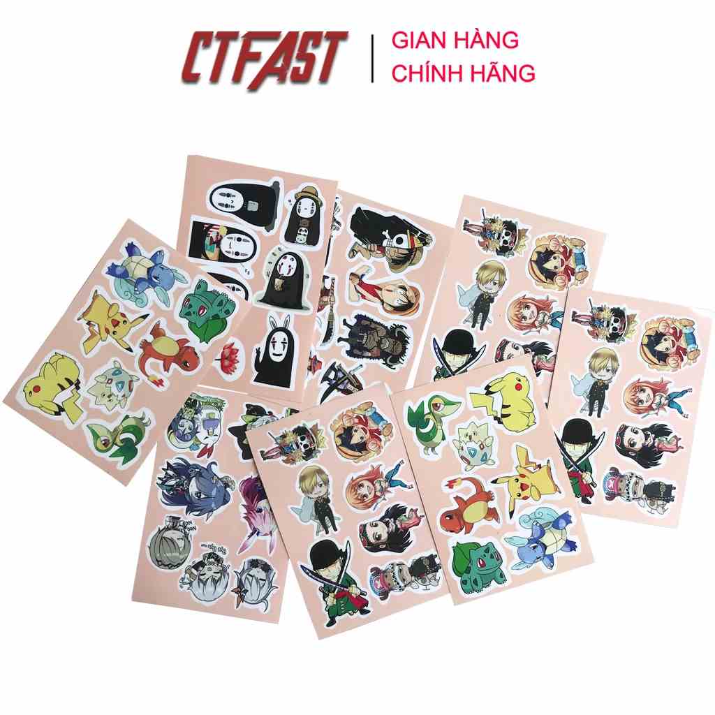 [Mã BMLTA35 giảm đến 35K đơn 99K] Sticker cute Ctfast, chống nước dán laptop, điện thoại, đàn guitar, mũ bảo hiểm, vali