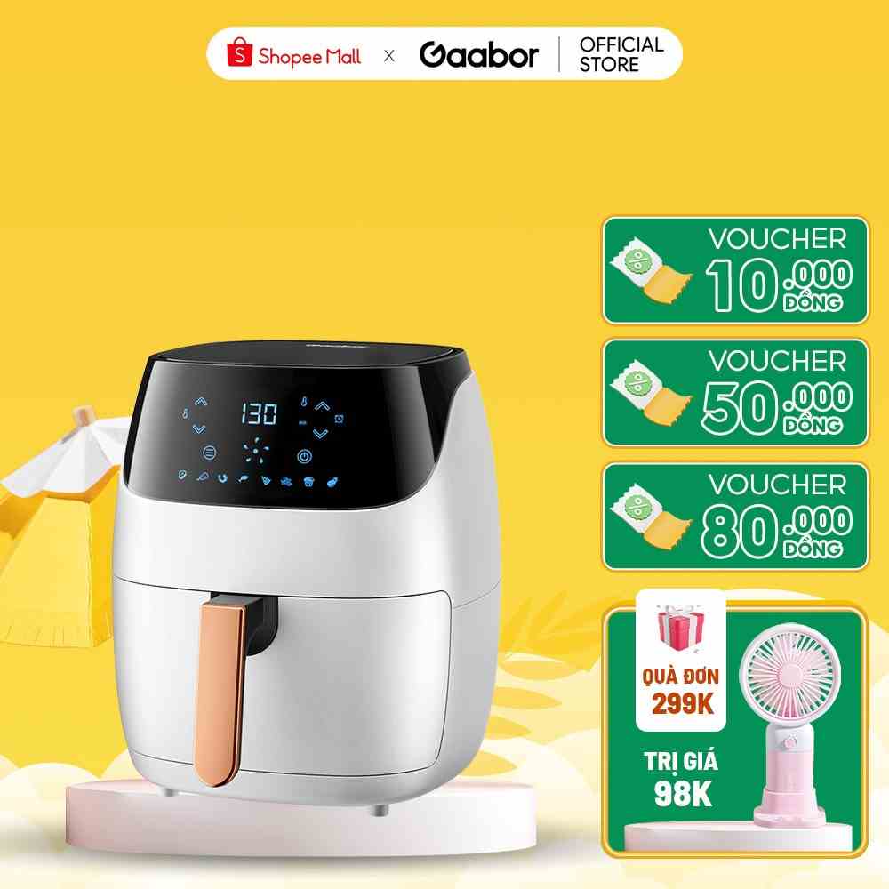 Nồi chiên không dầu điện tử GAABOR GA-E6A dung tích 6L công suất mạnh 1500W - Hàng chính hãng