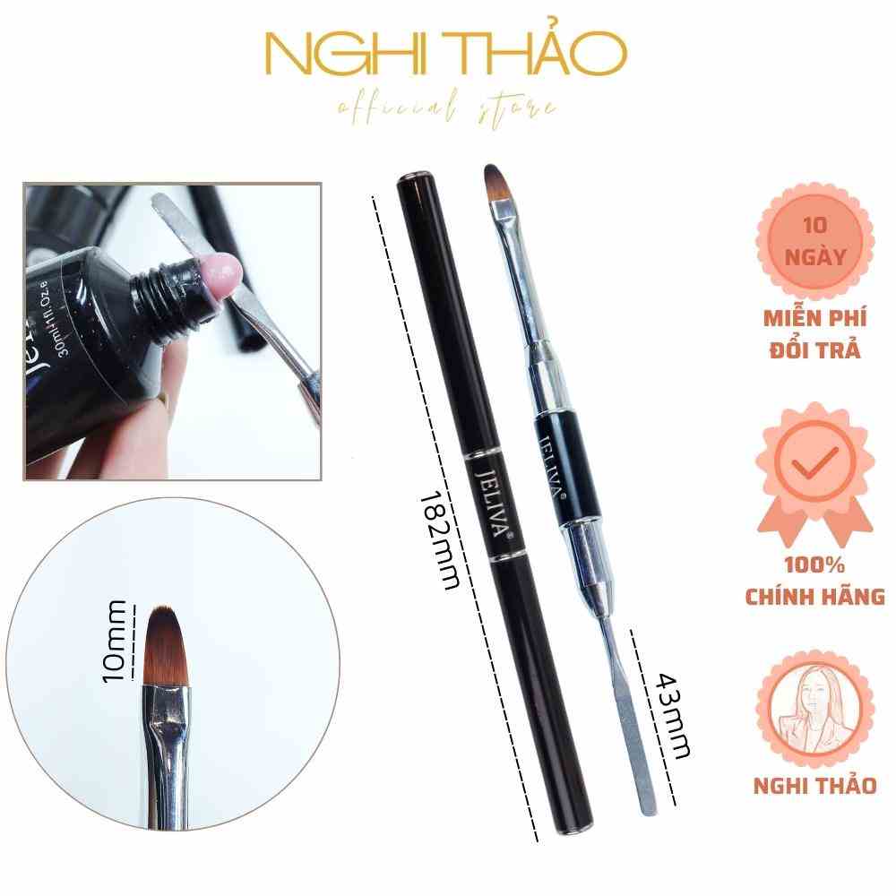 Cọ đắp gel đa năng JELIVA 2 đầu NGHI THẢO