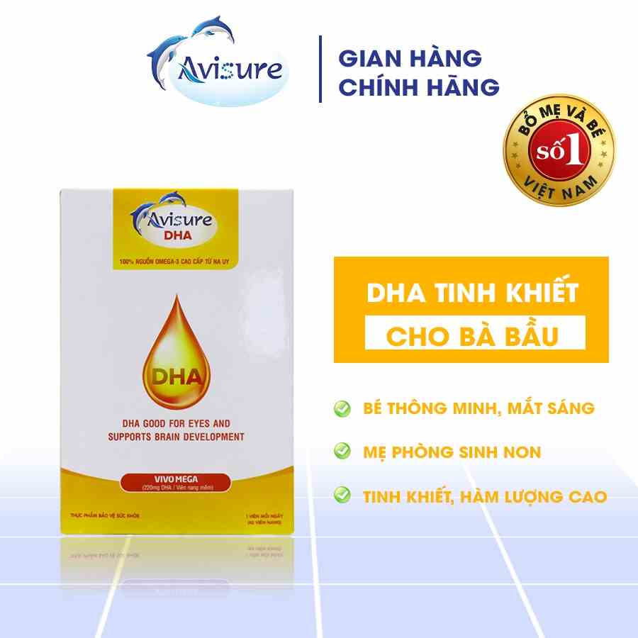 Avisure DHA bổ sung DHA tinh khiết cho bà bầu 40 viên