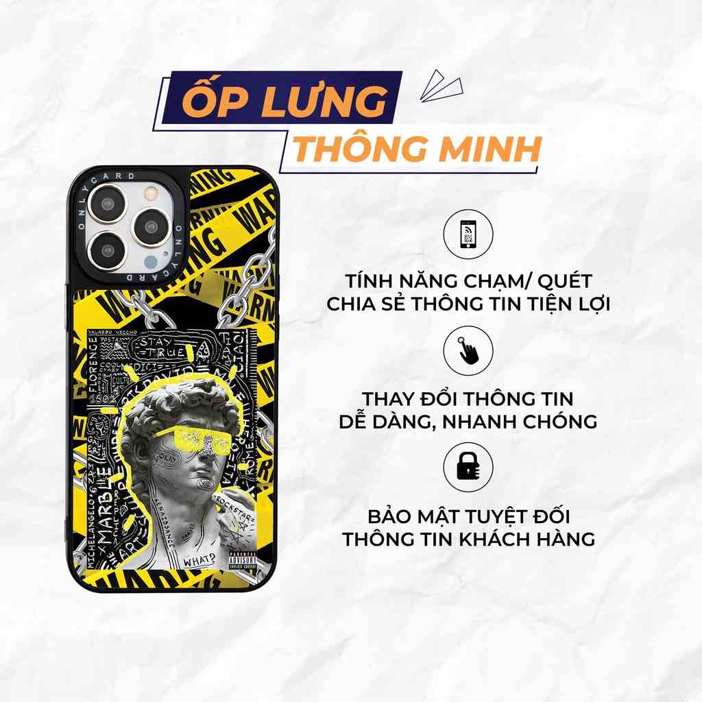 Ốp lưng thông minh ONLYCARD_DAVID-2 /Dành cho các dòng IPhone 7/7plus/8/8plus/x/xr/xs/11/12/13/pro/promax