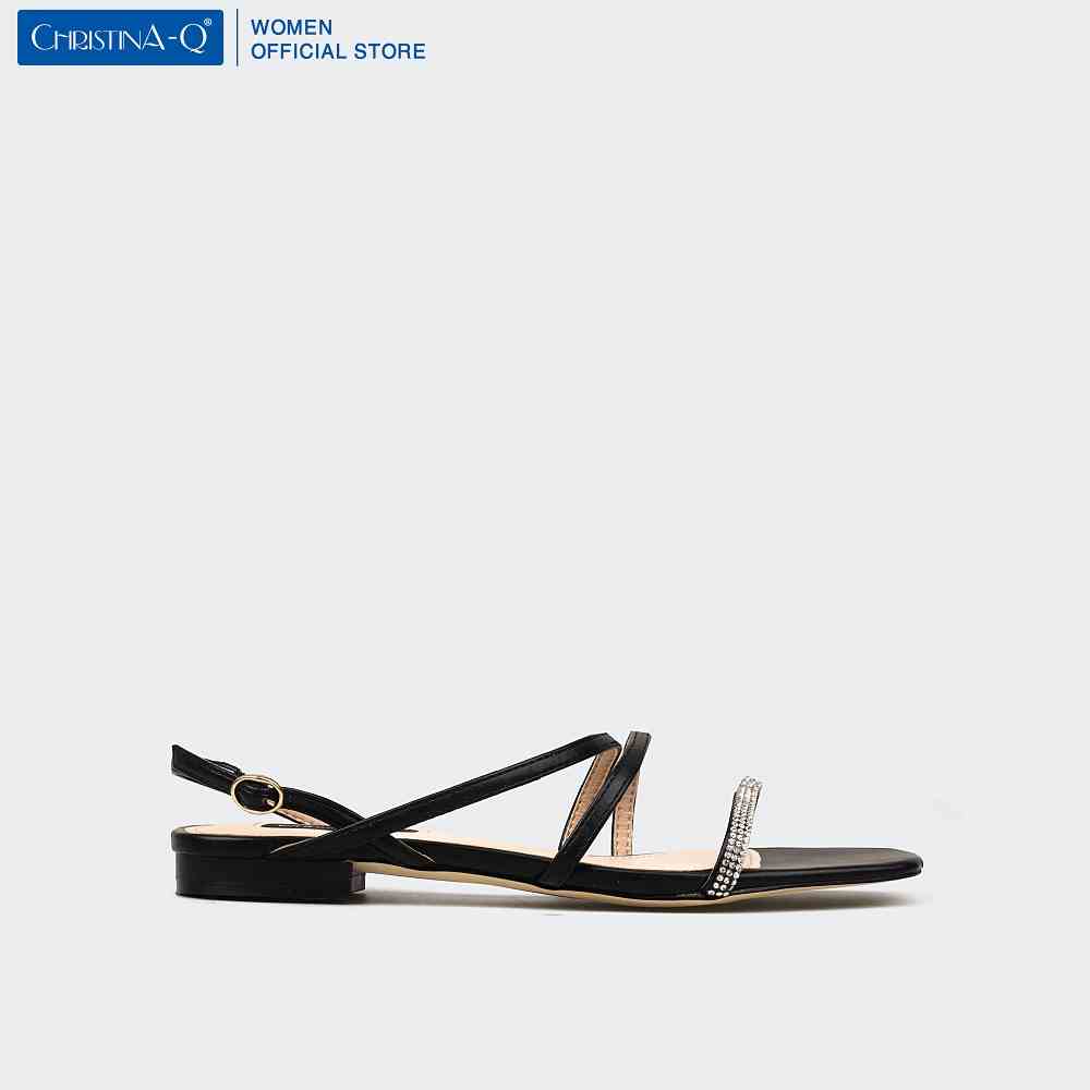 [Mã BMLTA35 giảm đến 35K đơn 99K] Giày sandals nữ dép sandals quai mảnh đế bệt ChristinA-Q XDB087