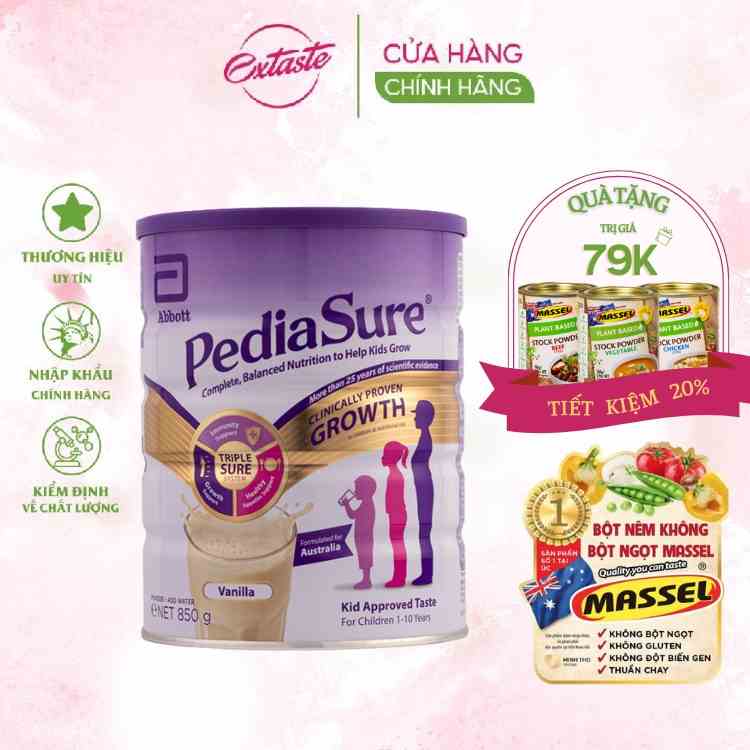 Sữa công thứ Pediasure hương vanilla 850g - Úc