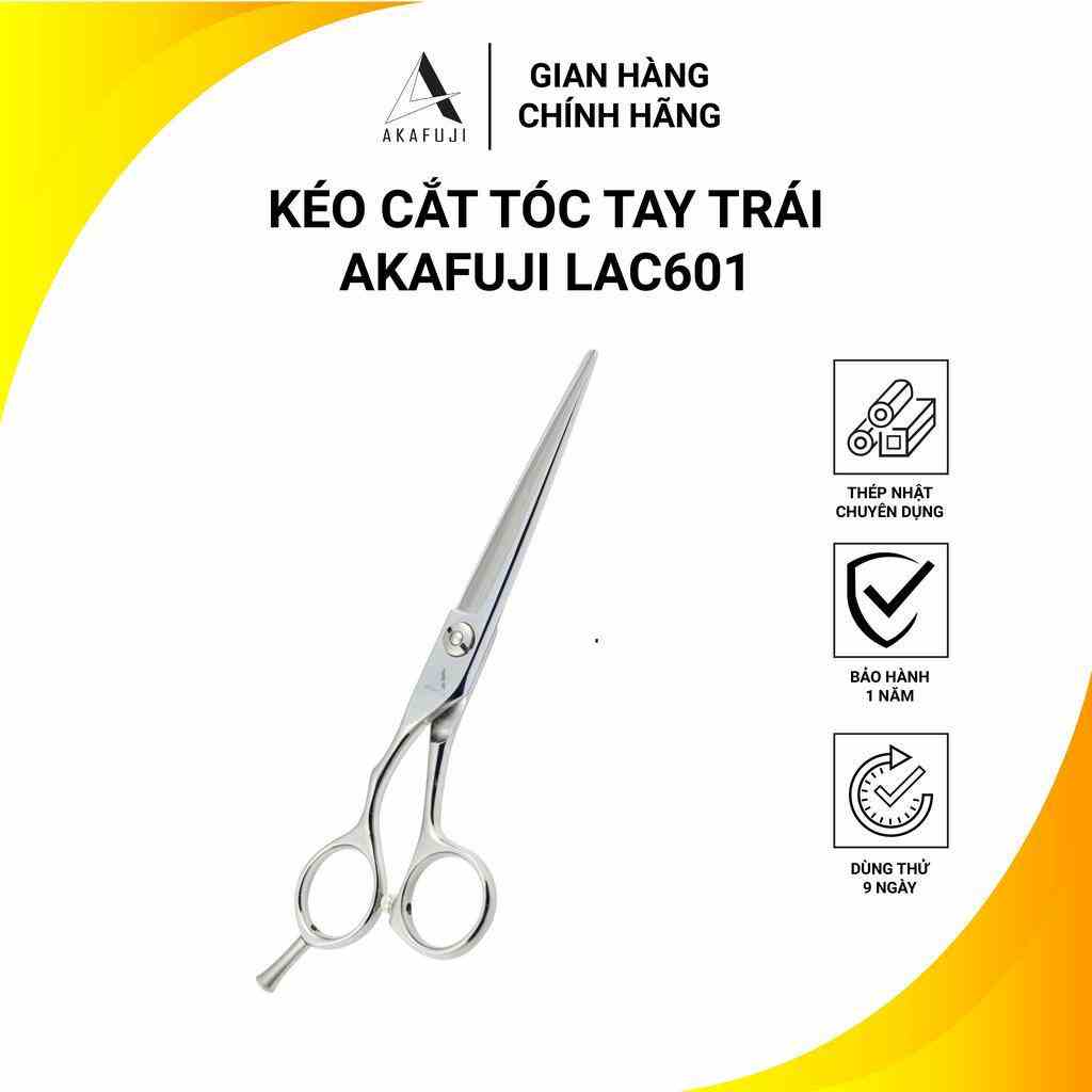 Kéo Cắt Tóc Tay Trái AKAFUJI LAC 601 SIZE 6.0 inches Thép Nhật Cao Cấp [HÀNG CHÍNH HÃNG] Bảo Hànj 12 Tháng