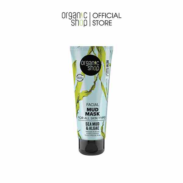 Mặt Nạ Bùn Thanh Lọc Da Se Khít Lỗ Chân Lông Tảo Biển ORGANIC SHOP Algae & Sea Mud Face Mask 75ml