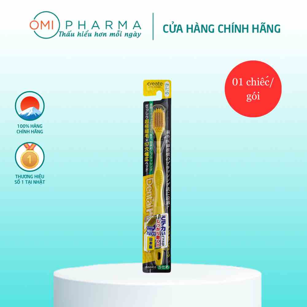 Bàn Chải Đánh Răng Đầu Rộng Lông Cứng Dentfine Nhật Bản (1 Chiếc)