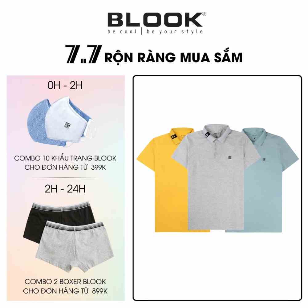 Áo Polo nam có cổ BASIC vải cá sấu cotton, nam tính, chỉn chu, sang trọng mã 35565 - BLOOK