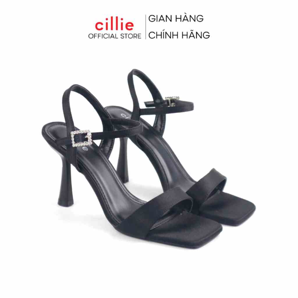 Giày Sandal Cao Gót Nữ Cillie Dép Đi Tiệc Quai Đính Đá Chắc Chắn Không Đau Chân 1066