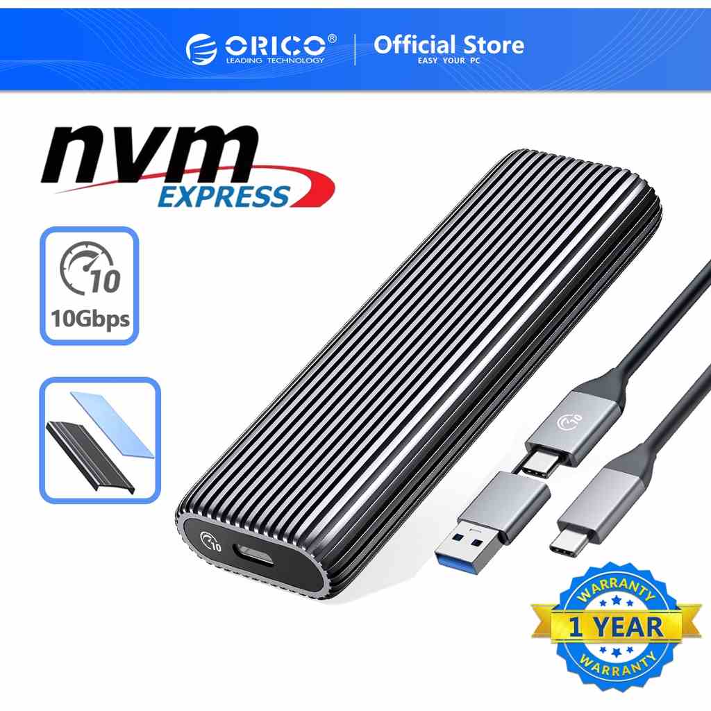 Ổ Cứng SSD ORICO Free Tool M2 NVMe SSD 10Gbps PCIe Type C M.2 SSD NVMe M Key Chất Lượng Cao AM2C3