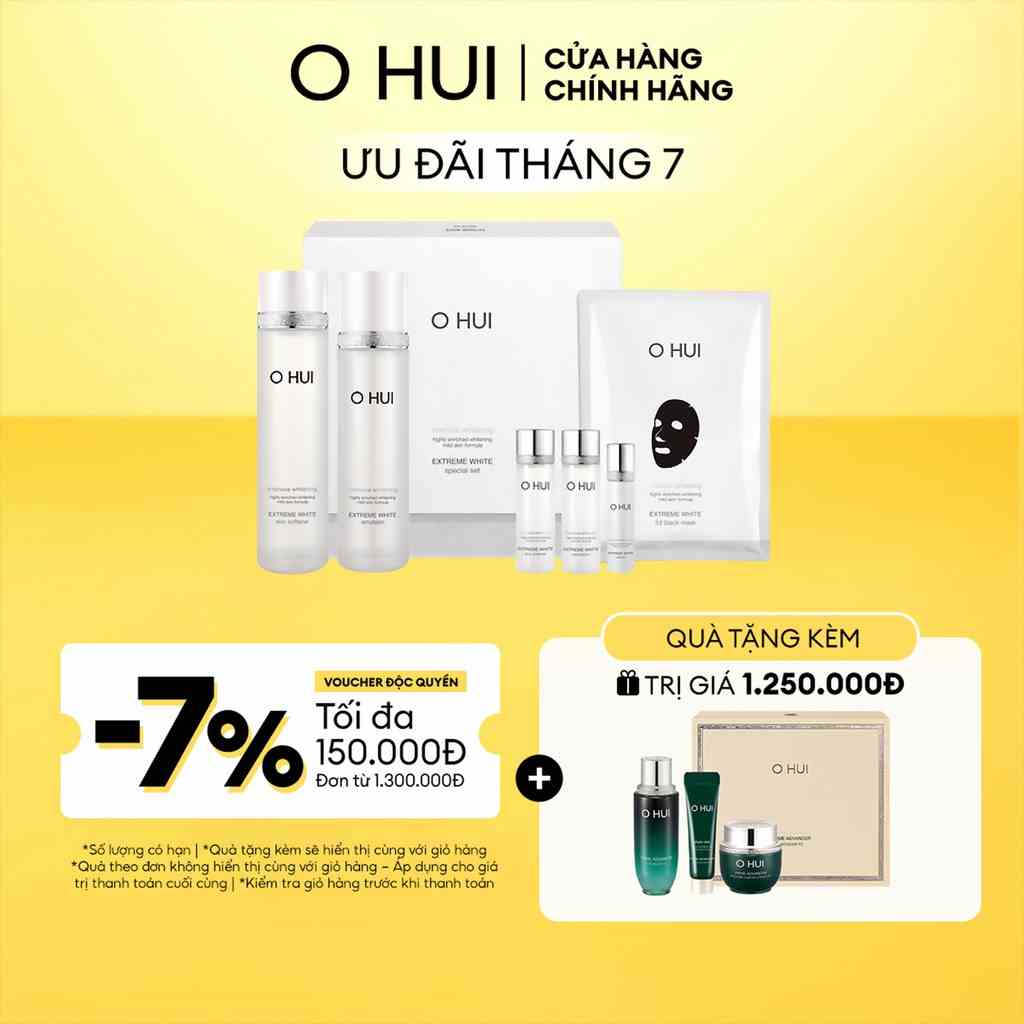 [Hàng mới về] Bộ dưỡng trắng da cao cấp OHUI Extreme White Set