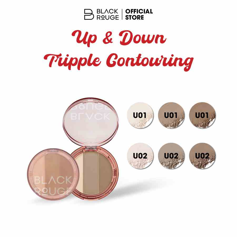 Phấn Tạo Khối & Bắt Sáng Black Rouge Up & Down Triple Contouring 57.5g