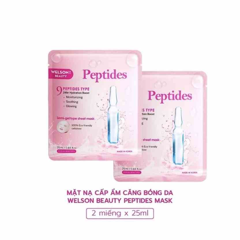 [Mã BMLTA35 giảm đến 35K đơn 99K] [H&B Gift] Combo 2 miếng mặt nạ Peptides Welson Beauty