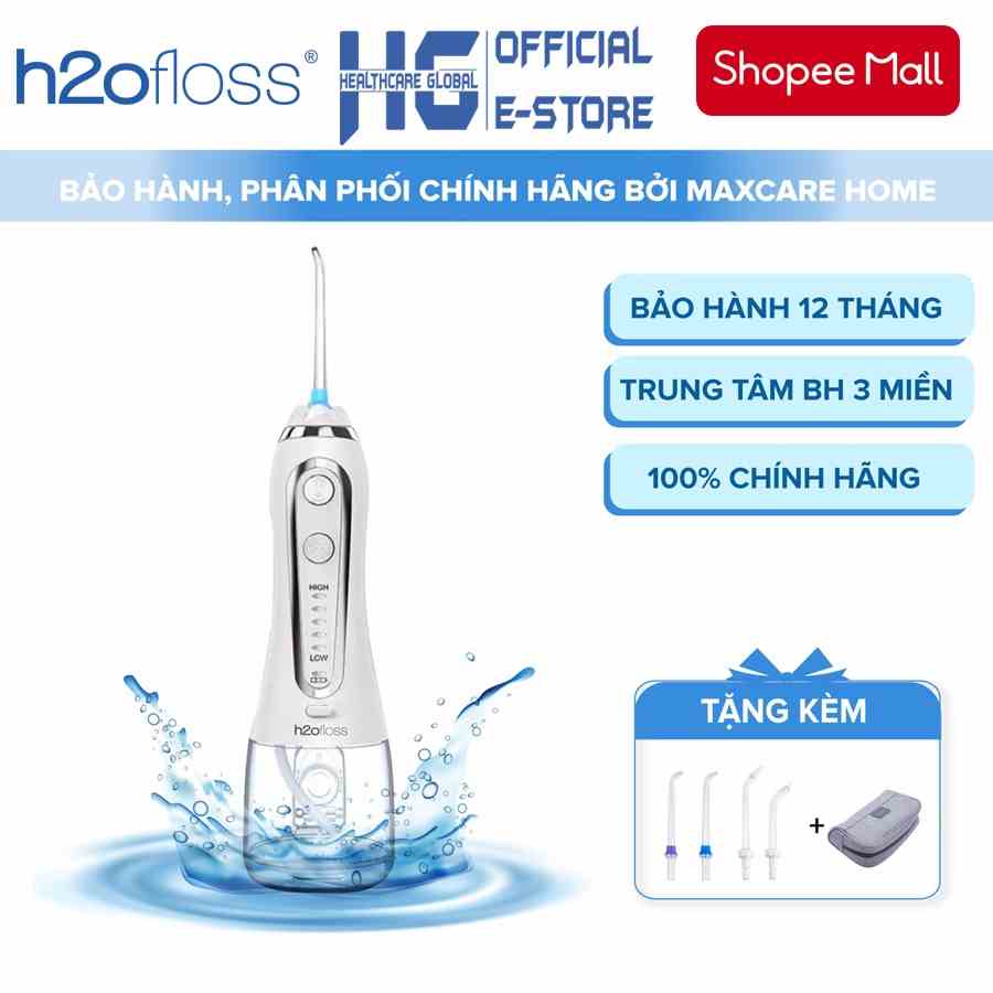 Máy tăm nước cầm tay MAXCARE H2ofloss HF-6P | Công nghệ chống nước IPX7 - Bảo hành chính hãng 12 tháng