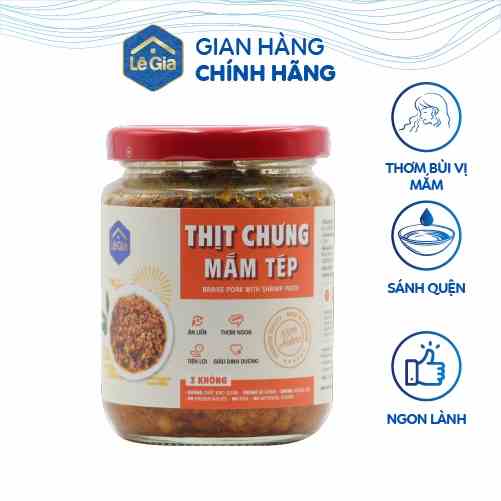 [Mã BMLTB200 giảm đến 100K đơn 499K] Thịt chưng mắm tép Lê Gia hũ thủy tinh 170g