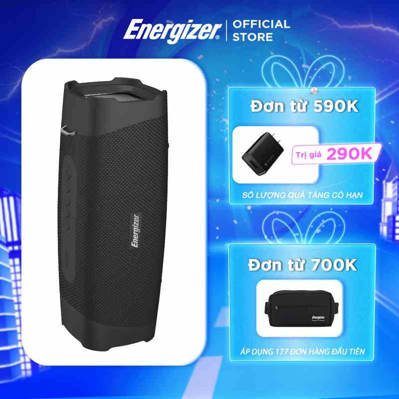 Loa Bluetooth di động Energizer BTS105 - Hàng Chính Hãng, Bảo Hành 2 Năm 1 Đổi 1