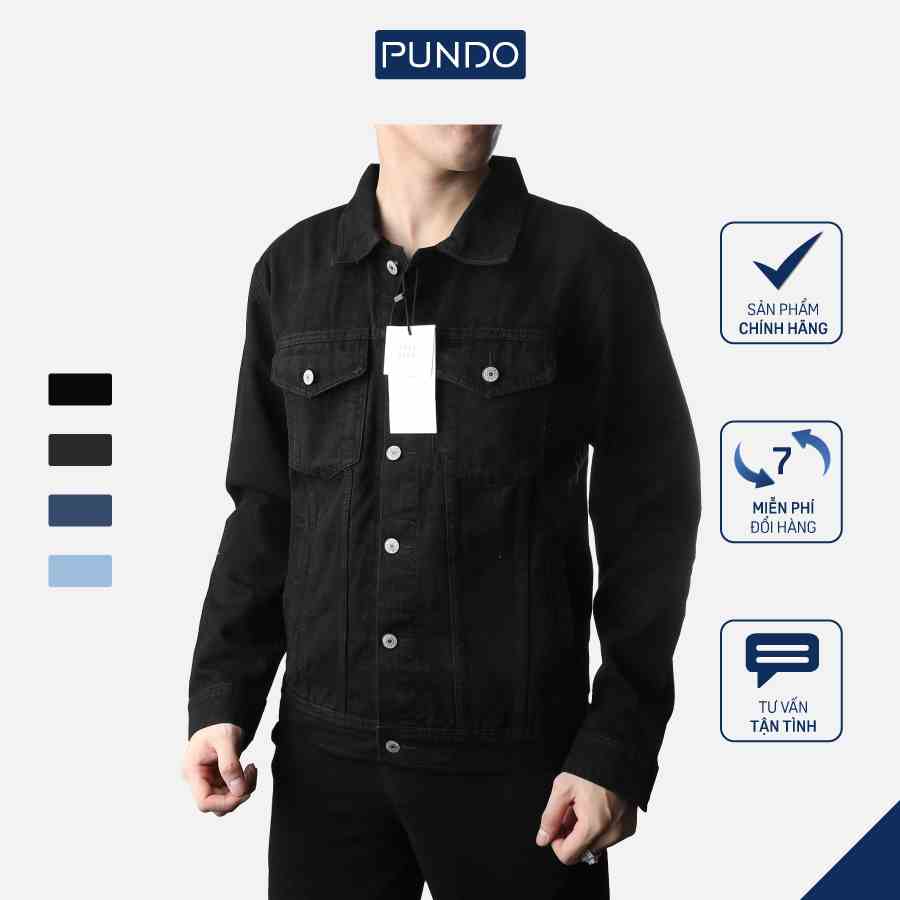 Áo khoác jean PUNDO 4 màu cao cấp chất jean mịn , dày dặn ,đứng from ,đường may tỉ mỉ AKPD32