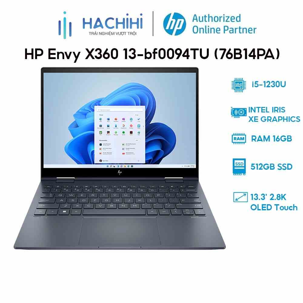 Laptop HP Envy X360 13-bf0094TU 76B14PA  i5-1230U | 16GB | 512B |  13.3 2.8K OLED Touch